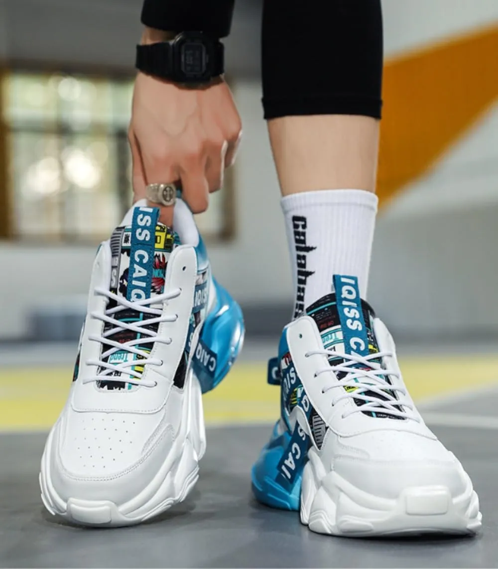 𝐌𝐞𝐧'𝐬 𝐖𝐚𝐥𝐤𝐢𝐧𝐠 𝐒𝐡𝐨𝐞𝐬 Chunky Sneakers Casual Trainers Fashion Workout Gym Tennis Shoes Trendy Youth Student Thick Sole for Men