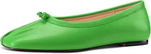 Aachcol Womens Square Toe Ballet Flats Slip-on Classic Work Flats Shoes Dress Shoes