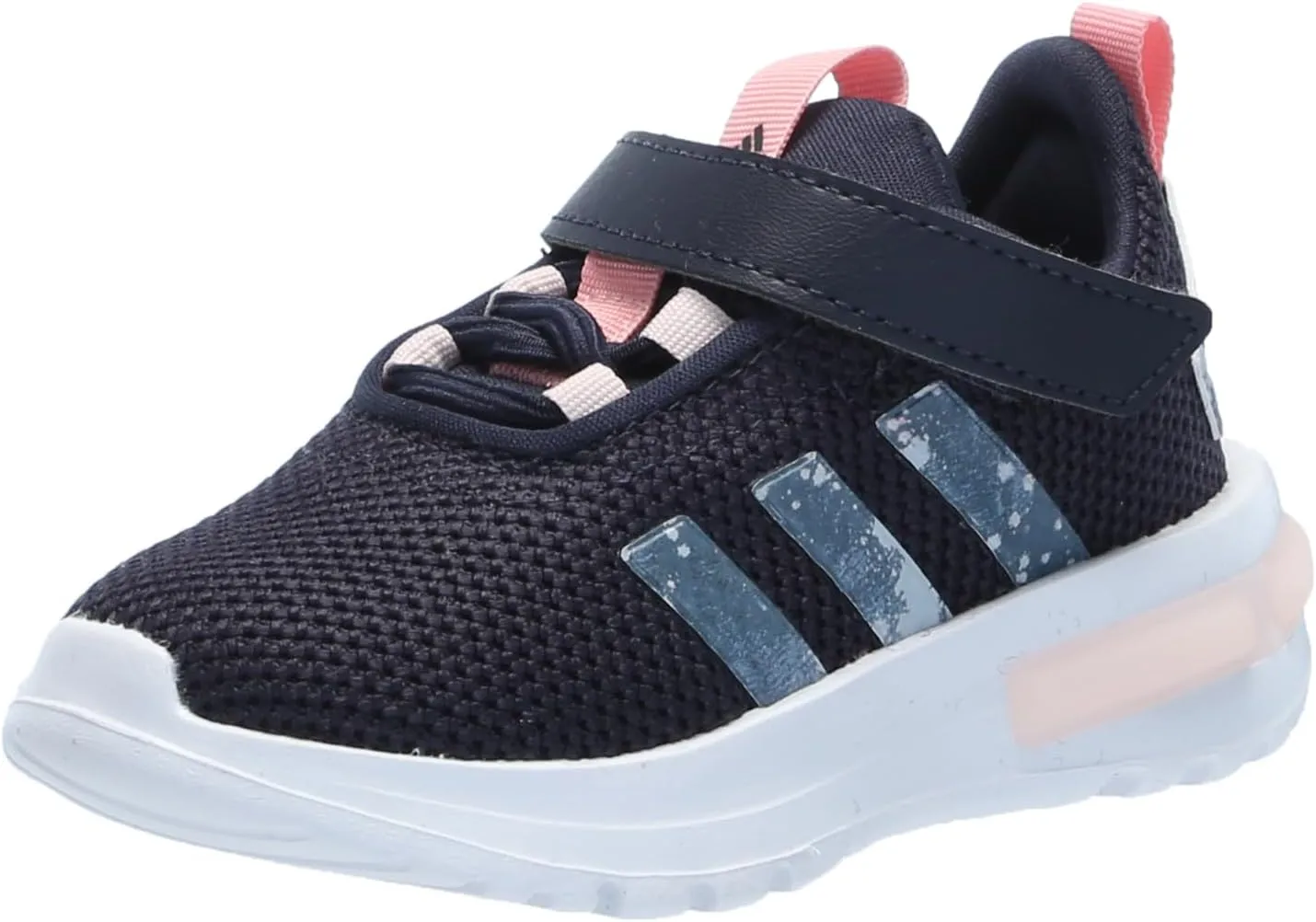adidas Racer TR23 Elastic Lace Sneaker, Ink/Semi Pink Spark/Sandy Pink, 6 US Unisex Big Kid