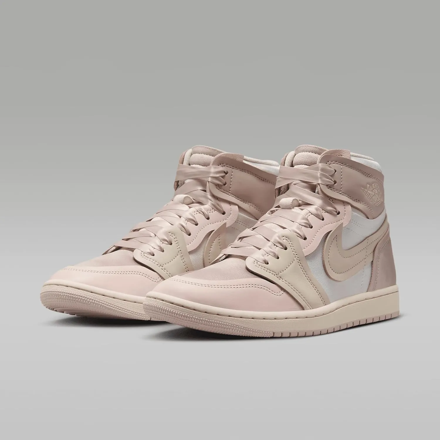 Air Jordan 1 High Method of Make Women's Shoes (FZ8779-600, Pink Oxford/Atmosphere/Phantom/Legend Light Brown)