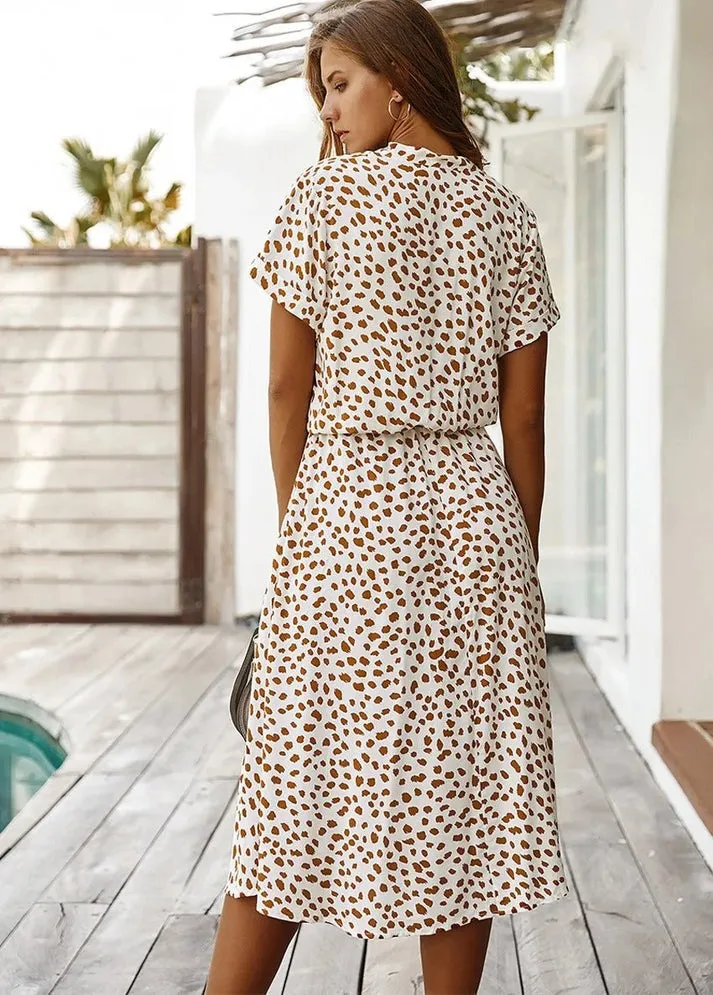 Amiya – Printed Button-Up Midi Dress