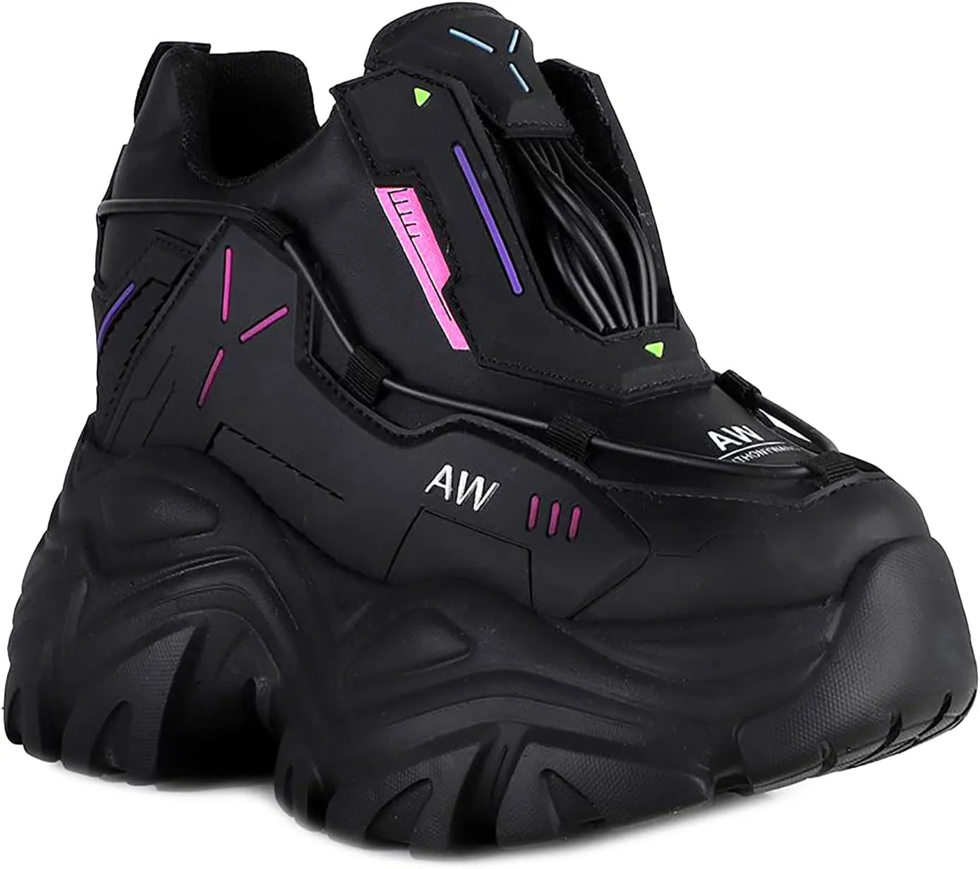 Anthony Wang New Element Platform Sneakers - Fashion Shoes Rave Festival Streetwear
