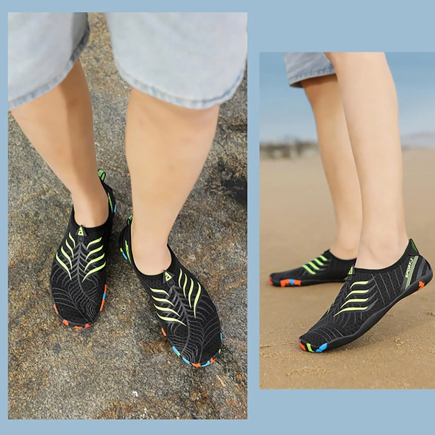 Aqua Socks Water Shoes Barefoot Quick Dry Non Slip Swim Surf Beach Yoga Camping Boating River Pool Sport Outdoor Shoes Spring Shoe for Women 2025