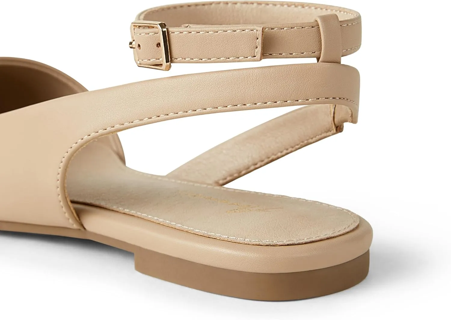 Arromic Women's Slingback Flats Shoes Pointed Toe Two-Way Wear Adjustable Ankle Strap Slip on Shoes