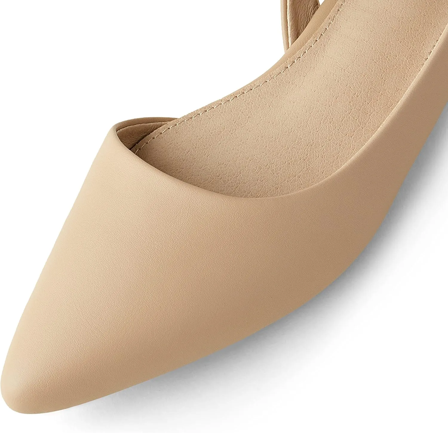 Arromic Women's Slingback Flats Shoes Pointed Toe Two-Way Wear Adjustable Ankle Strap Slip on Shoes