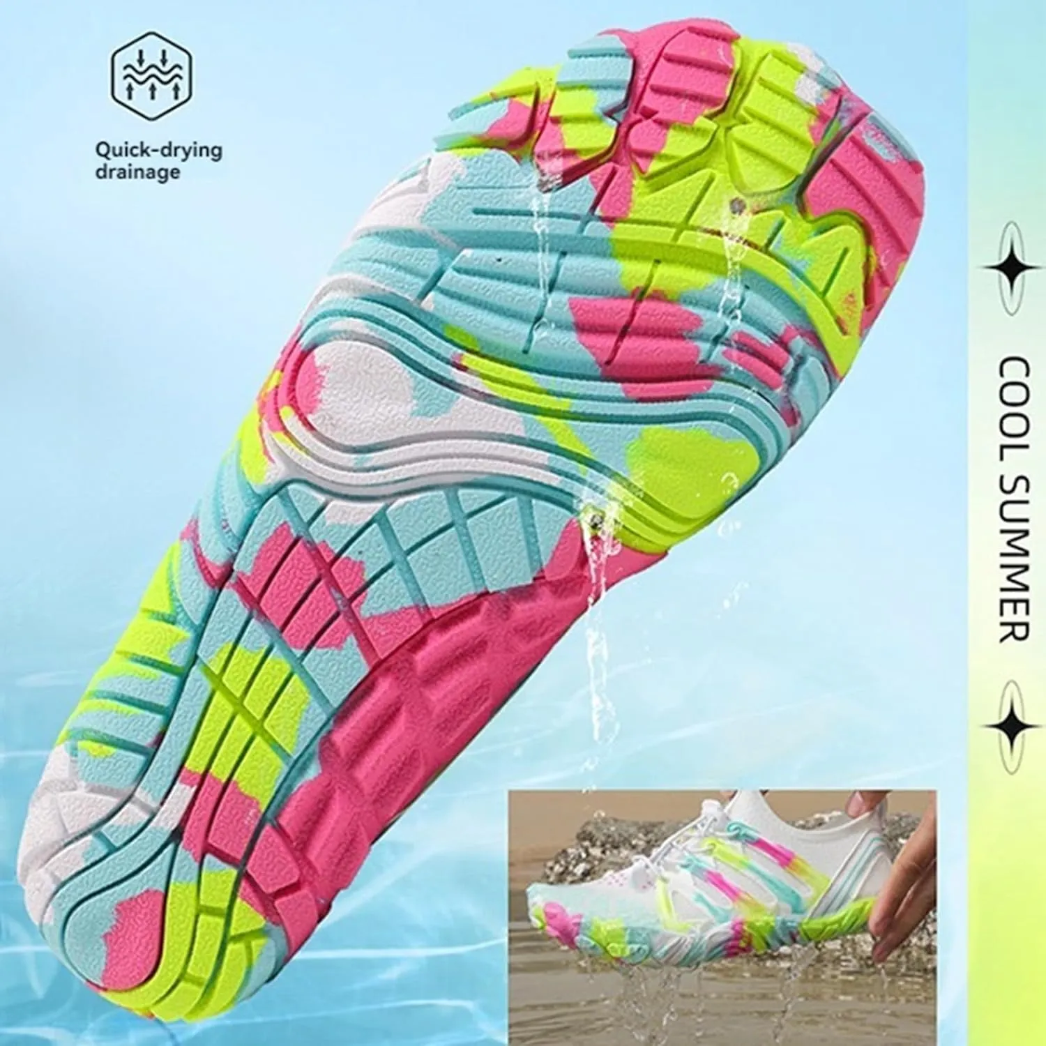 Athletic Hiking Water Shoes Unisex Quick Dry&Non-Slip Surfing Training Shoes,Wide Toe Box Beach Walking Barefoot Wear Lightweight Breathable Cycling Surfing Barefoot Outdoor Waterproof Comfort Wear
