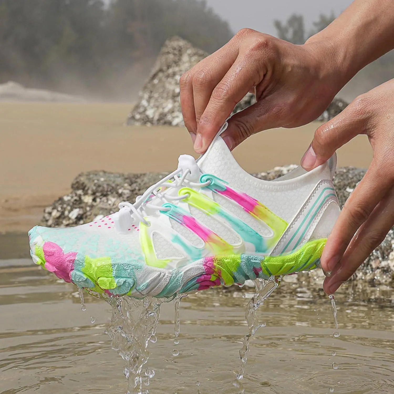 Athletic Hiking Water Shoes Unisex Quick Dry&Non-Slip Surfing Training Shoes,Wide Toe Box Beach Walking Barefoot Wear Lightweight Breathable Cycling Surfing Barefoot Outdoor Waterproof Comfort Wear