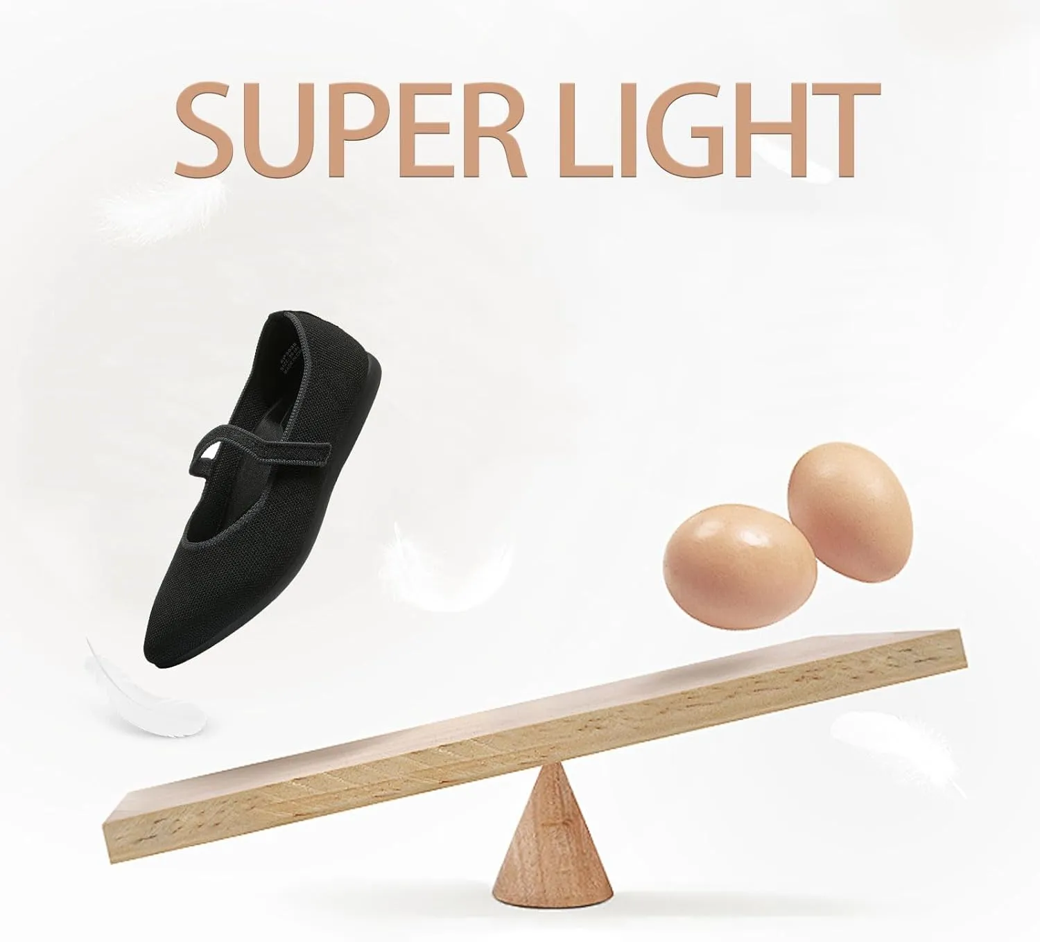Ballet Flats for Women Pointed Toe Knit Mary Jane Shoes Comfortable Dressy Adjustable Straps Flat