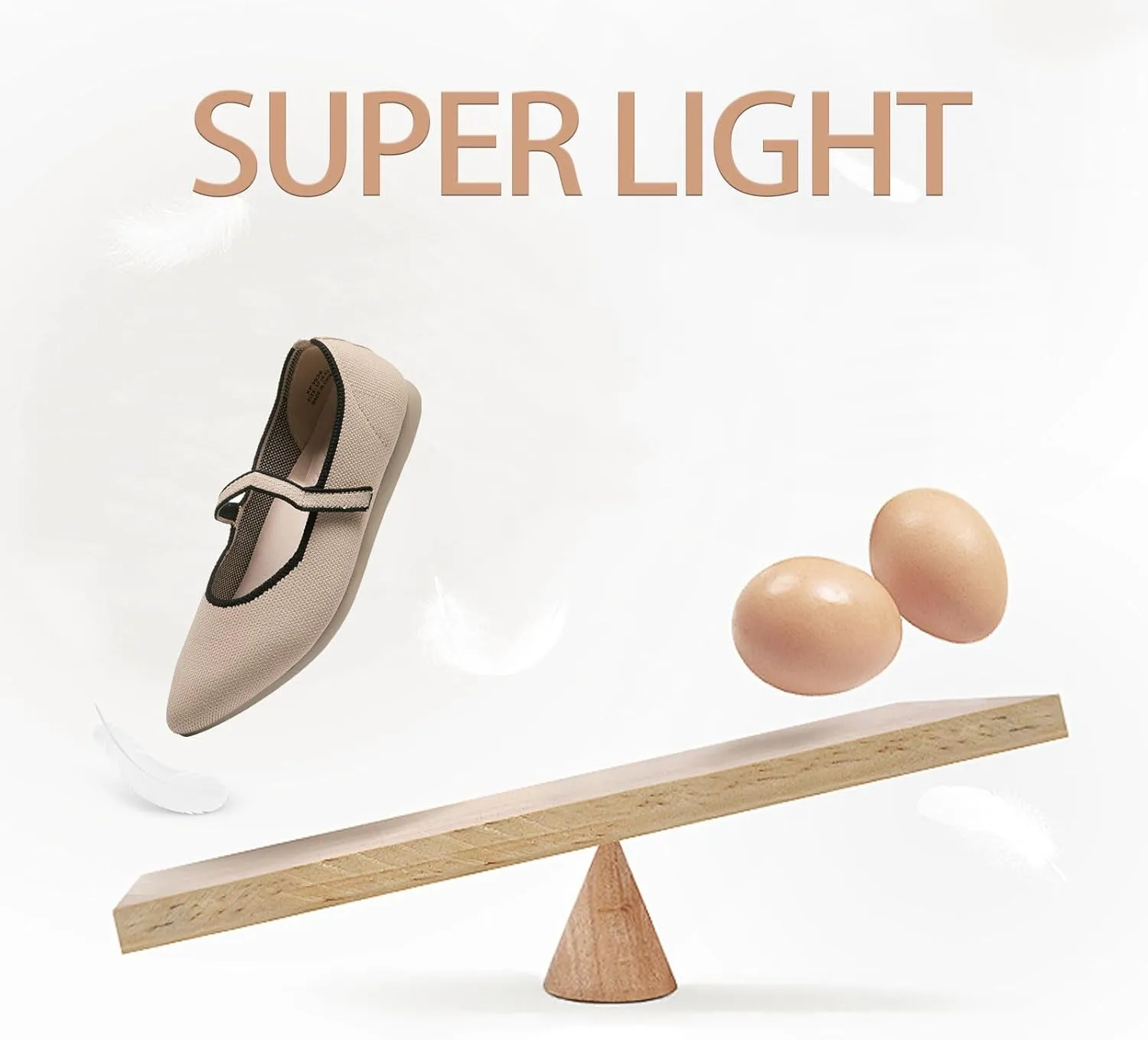Ballet Flats for Women Pointed Toe Knit Mary Jane Shoes Comfortable Dressy Adjustable Straps Flat