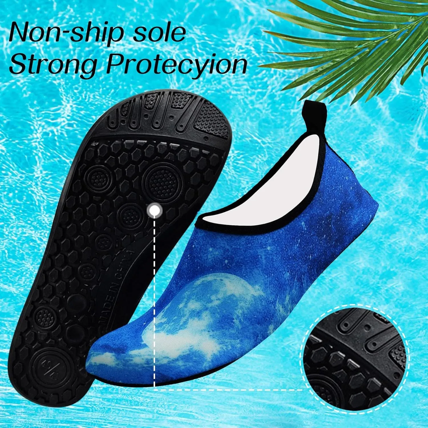 Barefoot Swim Shoes for Women Men Quick Dry Aqua Water Shoes Beach Pool Surf Yoga Hiking Lightweight Non Slip Outdoor Sports