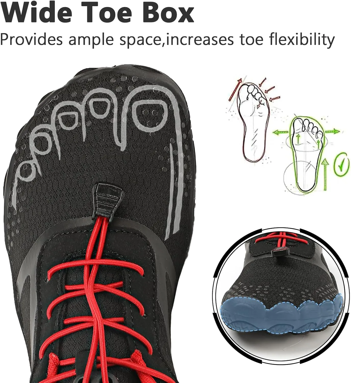 Barefoot Water Shoes Mens Womens Minimalist Cross Training Shoes with Wide Toe Box Athletic Zero Drop Trail Walking Hiking Running Sneakers