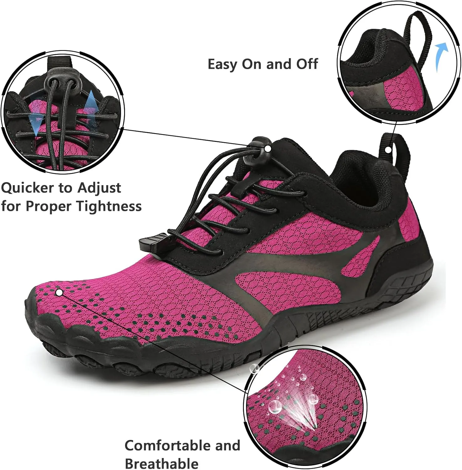 Barefoot Water Shoes Mens Womens Minimalist Cross Training Shoes with Wide Toe Box Athletic Zero Drop Trail Walking Hiking Running Sneakers