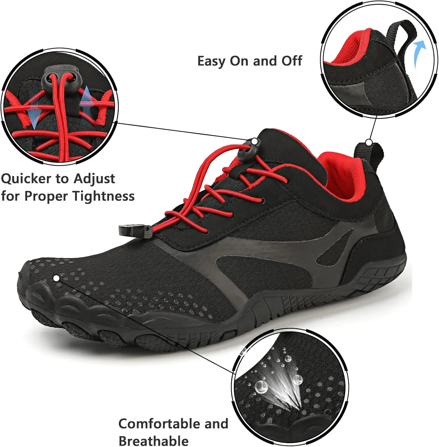 Barefoot Water Shoes Mens Womens Minimalist Cross Training Shoes with Wide Toe Box Athletic Zero Drop Trail Walking Hiking Running Sneakers