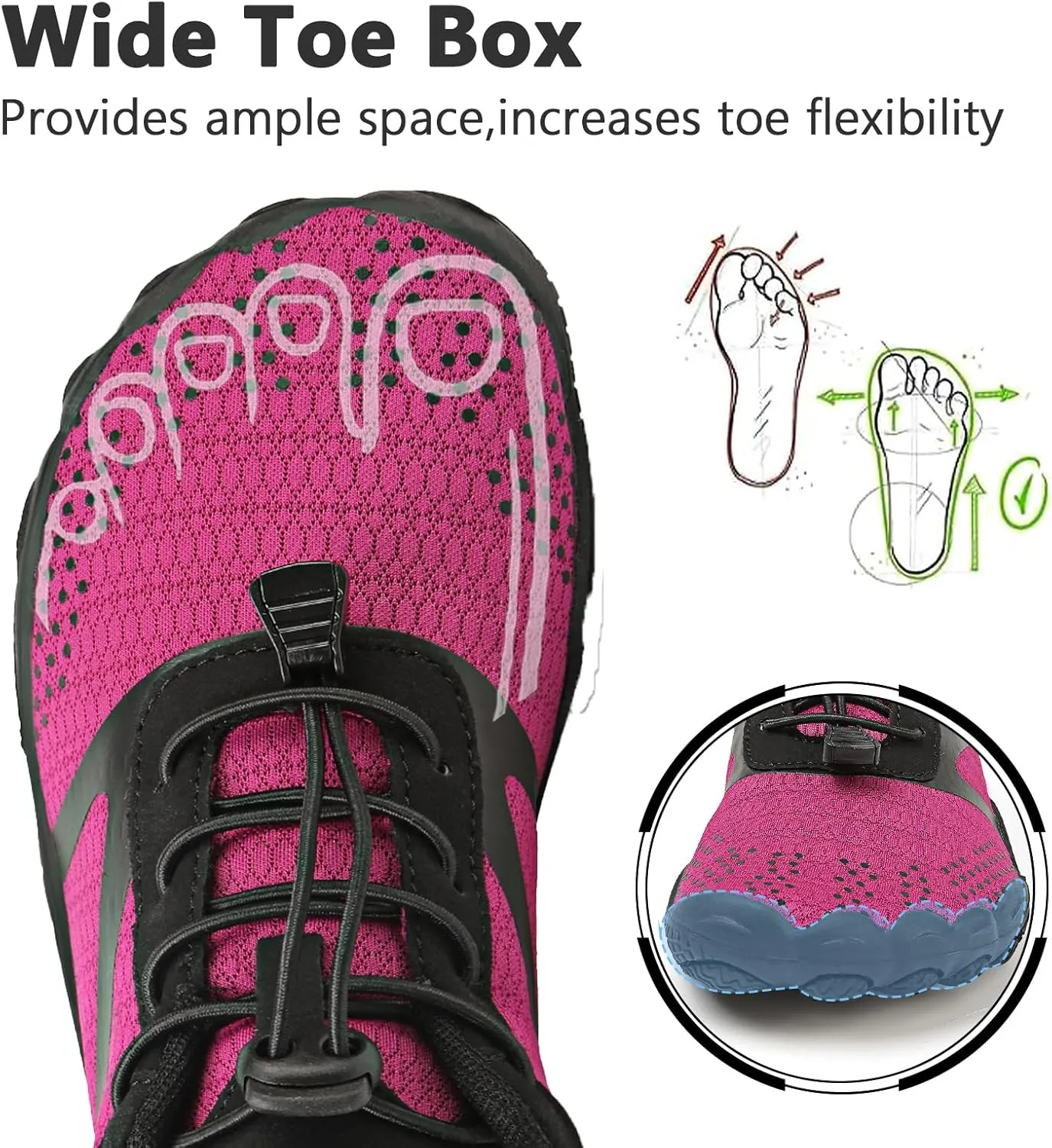 Barefoot Water Shoes Mens Womens Minimalist Cross Training Shoes with Wide Toe Box Athletic Zero Drop Trail Walking Hiking Running Sneakers