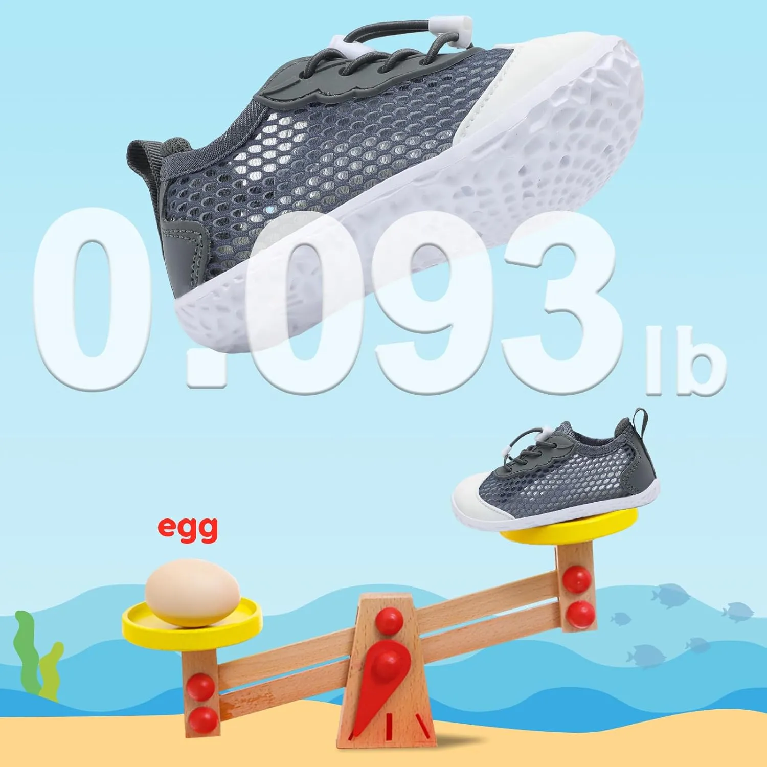 BARERUN Toddler Water Shoes Barefoot Kids Water Shoes Boys Girls Aqua Socks Quick-Dry Breathable Toddler Sandals Slip on Indoor Outdoor Walking Shoes for Beach Swim Pool