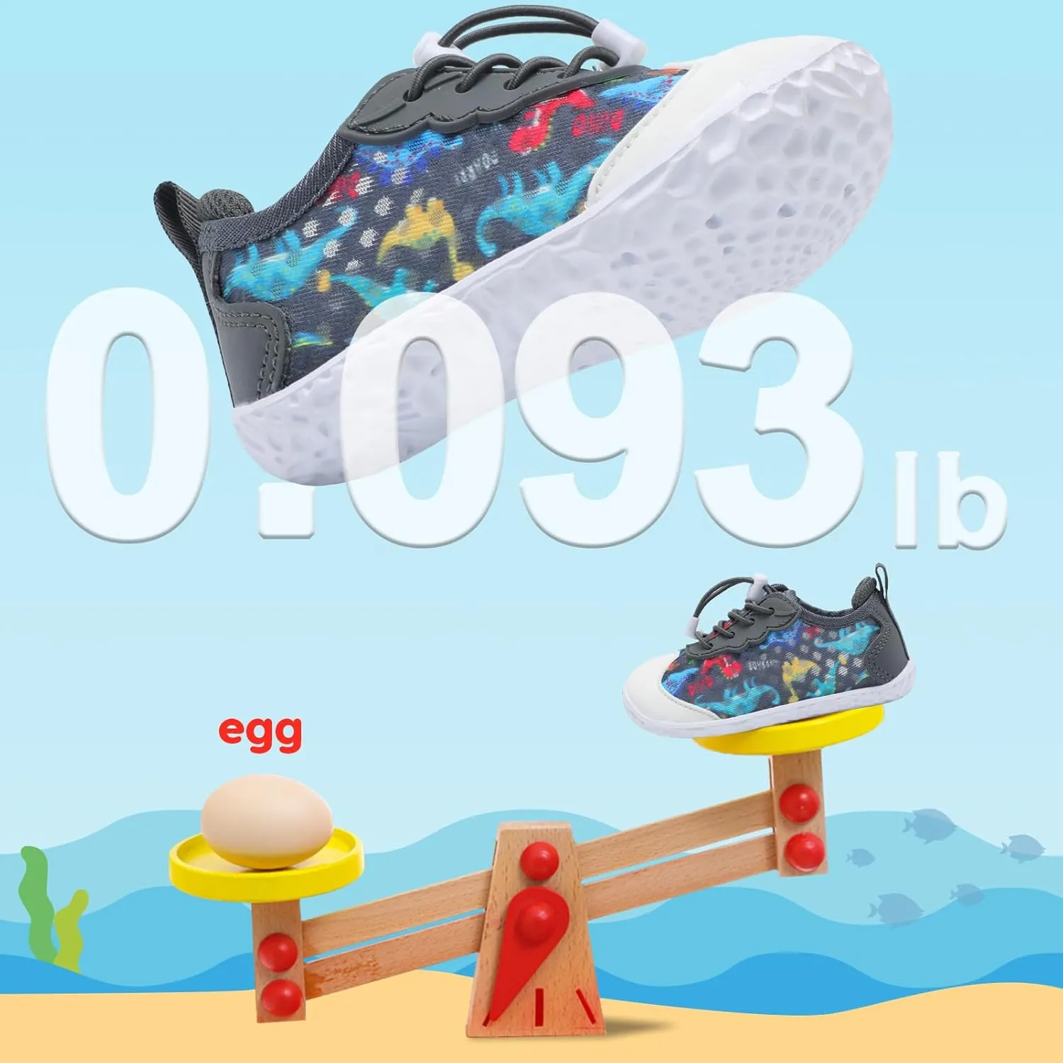 BARERUN Toddler Water Shoes Barefoot Kids Water Shoes Boys Girls Aqua Socks Quick-Dry Breathable Toddler Sandals Slip on Indoor Outdoor Walking Shoes for Beach Swim Pool