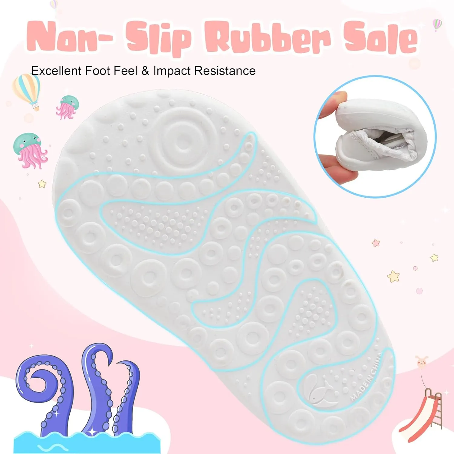 BARERUN Toddler Water Shoes Barefoot Water Shoes for Kids Baby Wide Aqua Socks with Arch Support Quick-Dry Breathable Boys Girls Sandals Walking Shoes for Beach Swim Pool Shoes