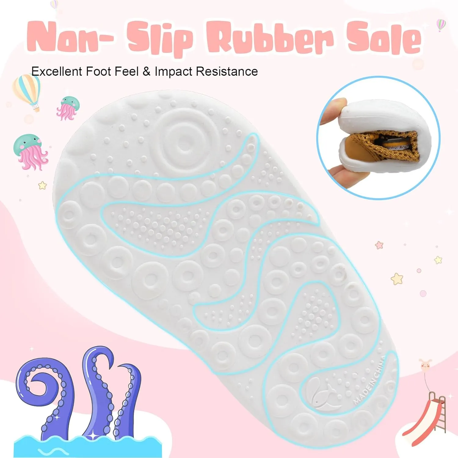 BARERUN Toddler Water Shoes Barefoot Water Shoes for Kids Baby Wide Aqua Socks with Arch Support Quick-Dry Breathable Boys Girls Sandals Walking Shoes for Beach Swim Pool Shoes