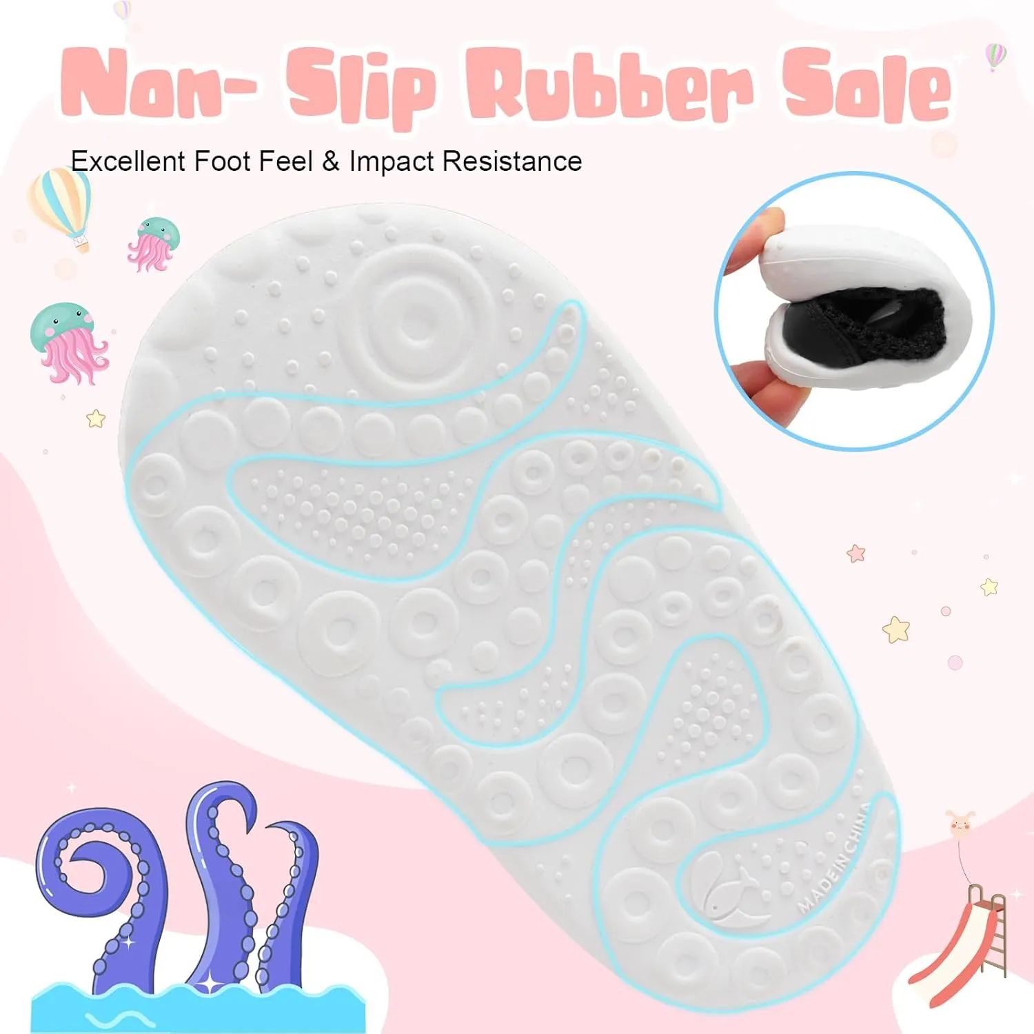 BARERUN Toddler Water Shoes Barefoot Water Shoes for Kids Baby Wide Aqua Socks with Arch Support Quick-Dry Breathable Boys Girls Sandals Walking Shoes for Beach Swim Pool Shoes