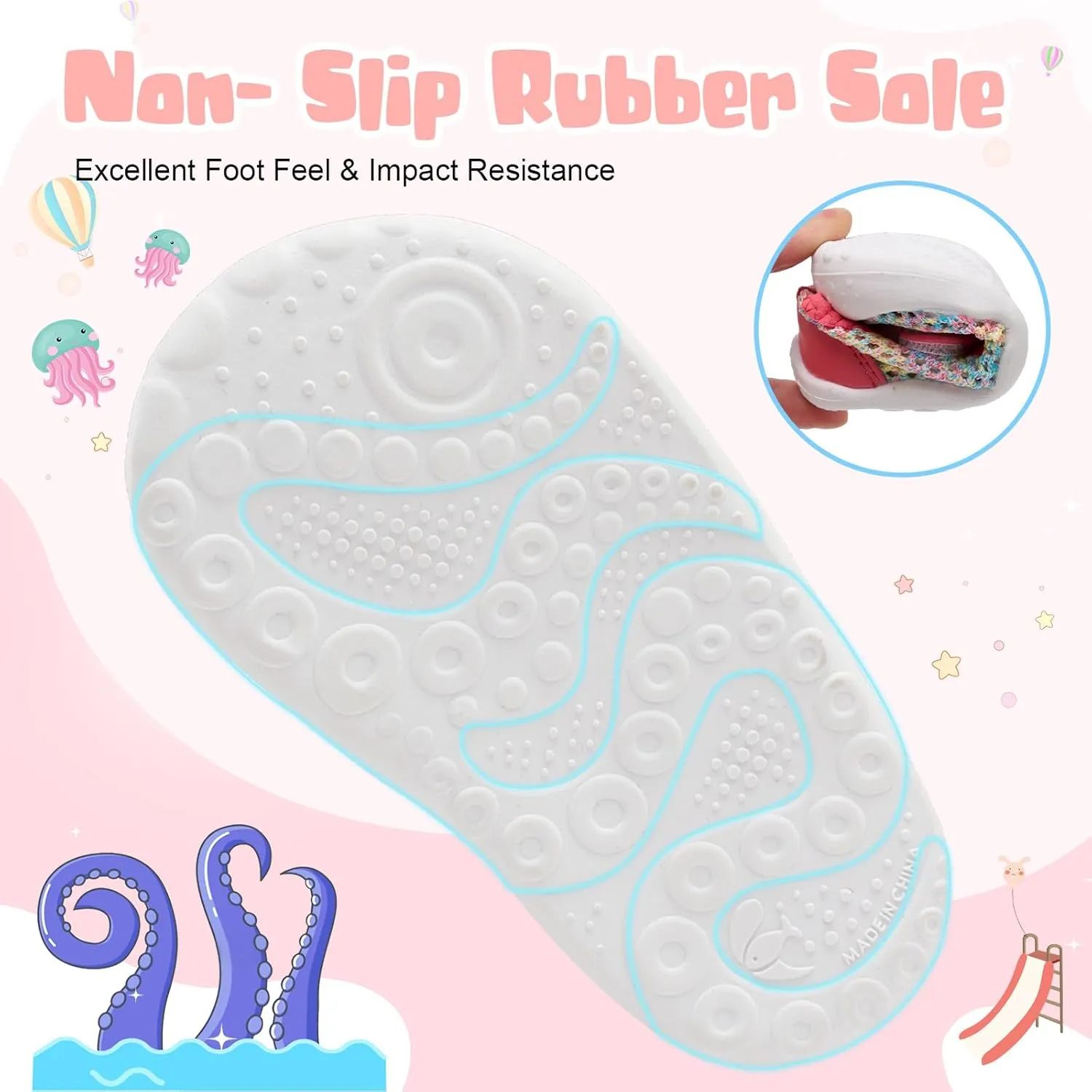 BARERUN Toddler Water Shoes Barefoot Water Shoes for Kids Baby Wide Aqua Socks with Arch Support Quick-Dry Breathable Boys Girls Sandals Walking Shoes for Beach Swim Pool Shoes