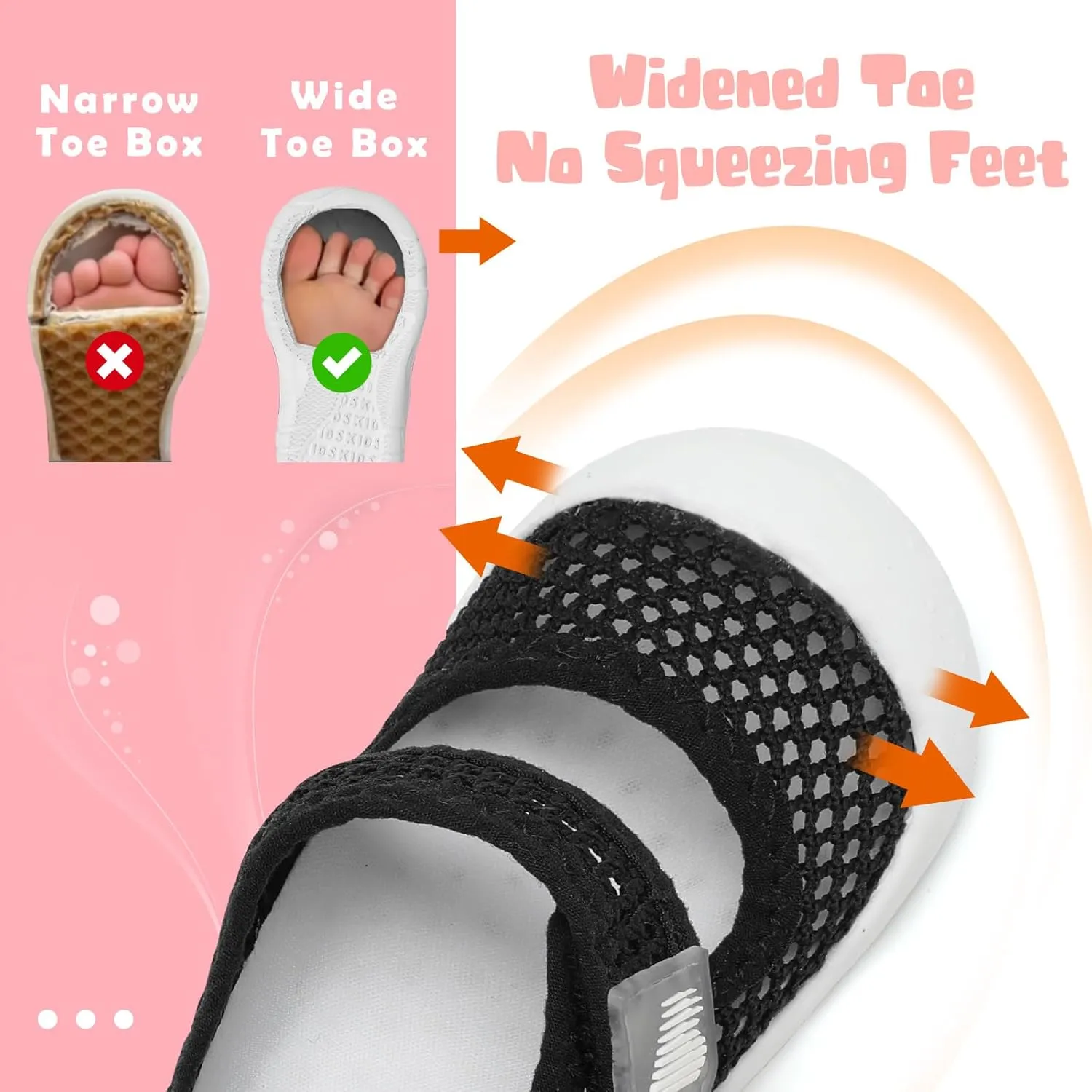 BARERUN Toddler Water Shoes Barefoot Water Shoes for Kids Baby Wide Aqua Socks with Arch Support Quick-Dry Breathable Boys Girls Sandals Walking Shoes for Beach Swim Pool Shoes
