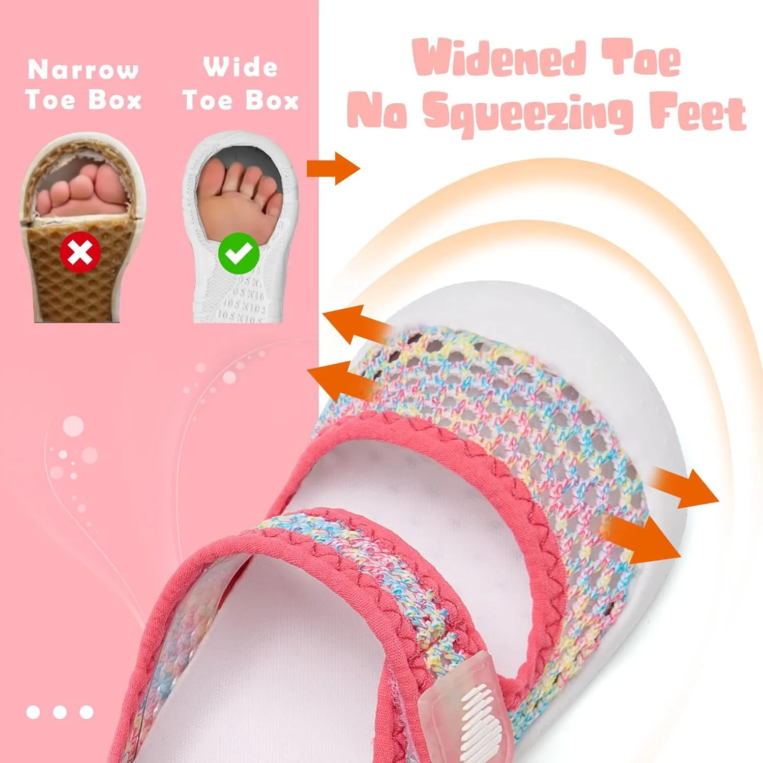 BARERUN Toddler Water Shoes Barefoot Water Shoes for Kids Baby Wide Aqua Socks with Arch Support Quick-Dry Breathable Boys Girls Sandals Walking Shoes for Beach Swim Pool Shoes