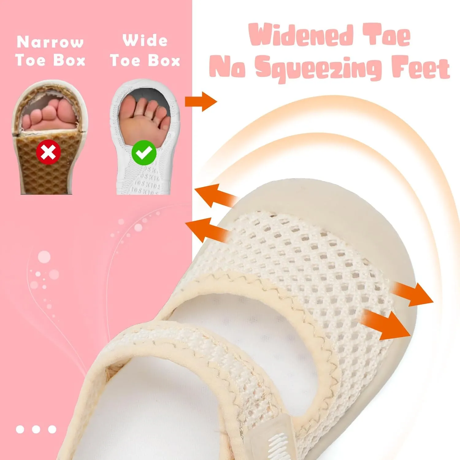 BARERUN Toddler Water Shoes Barefoot Water Shoes for Kids Baby Wide Aqua Socks with Arch Support Quick-Dry Breathable Boys Girls Sandals Walking Shoes for Beach Swim Pool Shoes