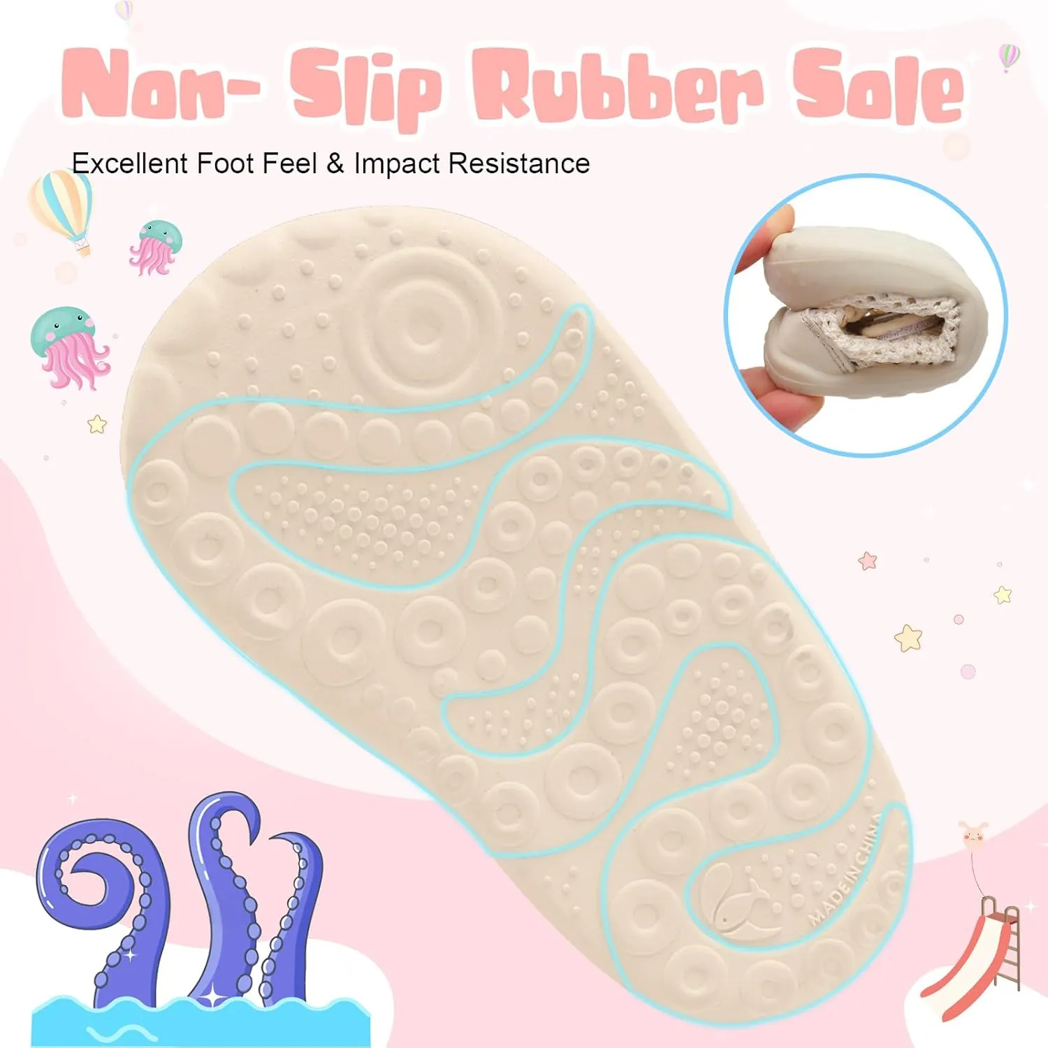 BARERUN Toddler Water Shoes Barefoot Water Shoes for Kids Baby Wide Aqua Socks with Arch Support Quick-Dry Breathable Boys Girls Sandals Walking Shoes for Beach Swim Pool Shoes