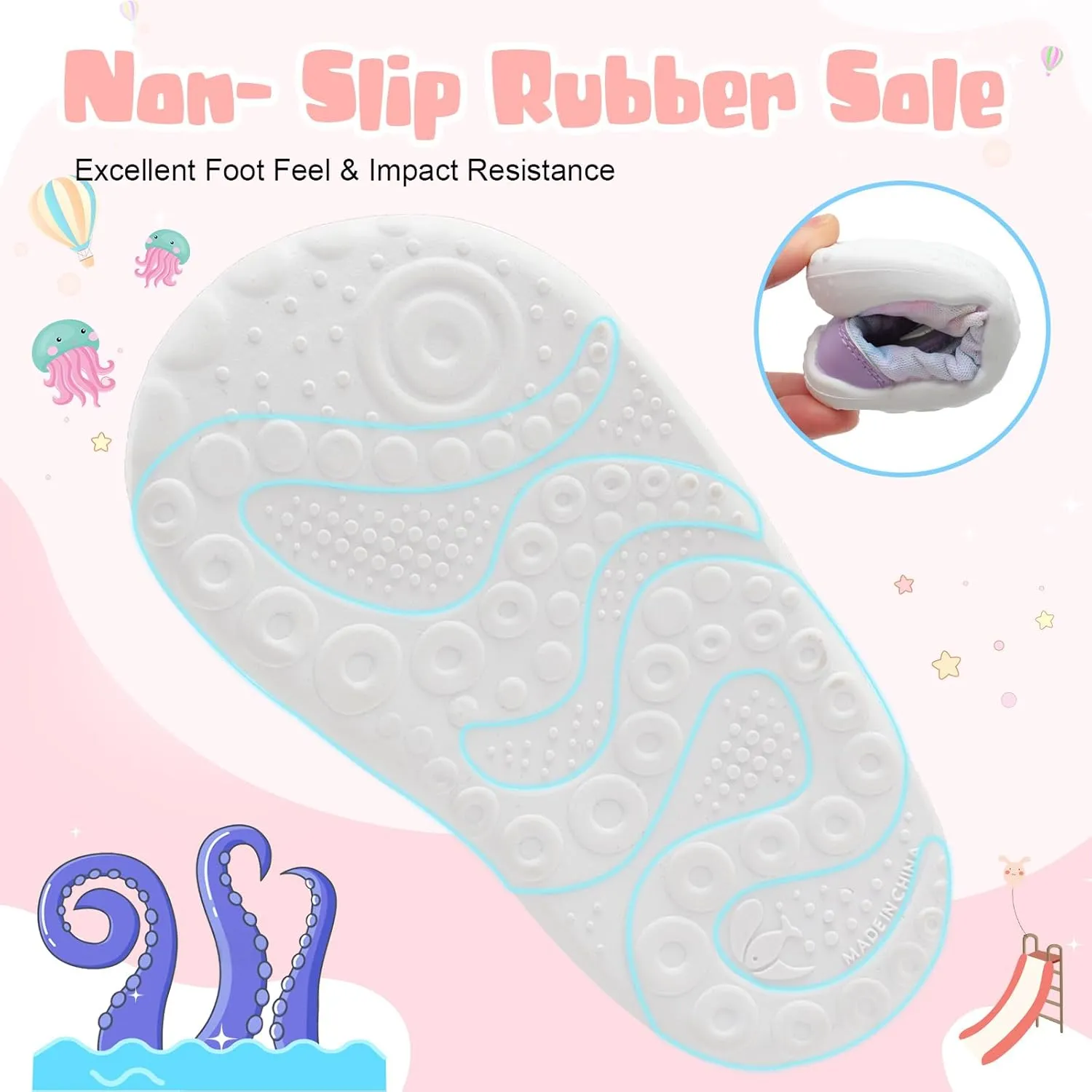 BARERUN Toddler Water Shoes Barefoot Water Shoes for Kids Baby Wide Aqua Socks with Arch Support Quick-Dry Breathable Boys Girls Sandals Walking Shoes for Beach Swim Pool Shoes