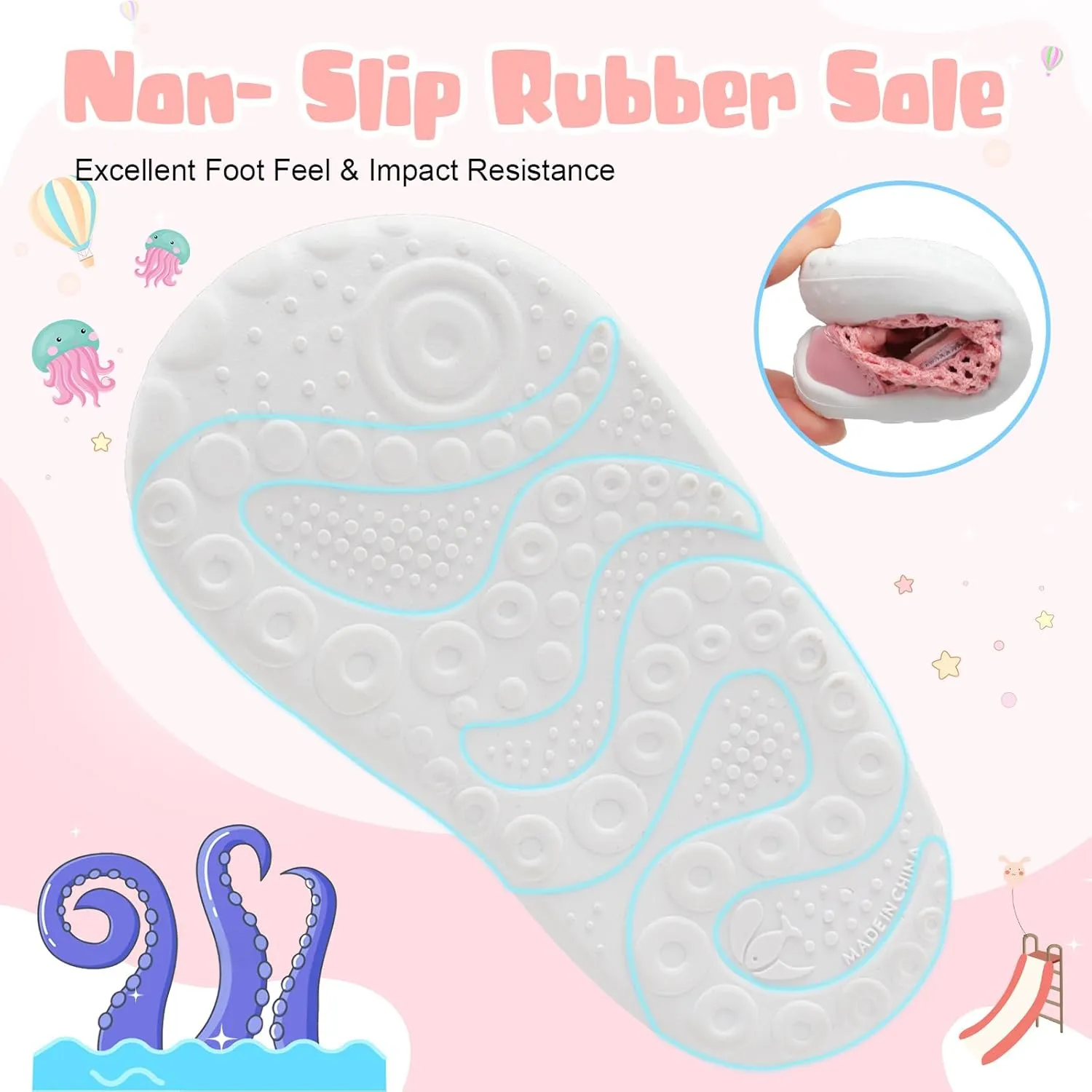 BARERUN Toddler Water Shoes Barefoot Water Shoes for Kids Baby Wide Aqua Socks with Arch Support Quick-Dry Breathable Boys Girls Sandals Walking Shoes for Beach Swim Pool Shoes