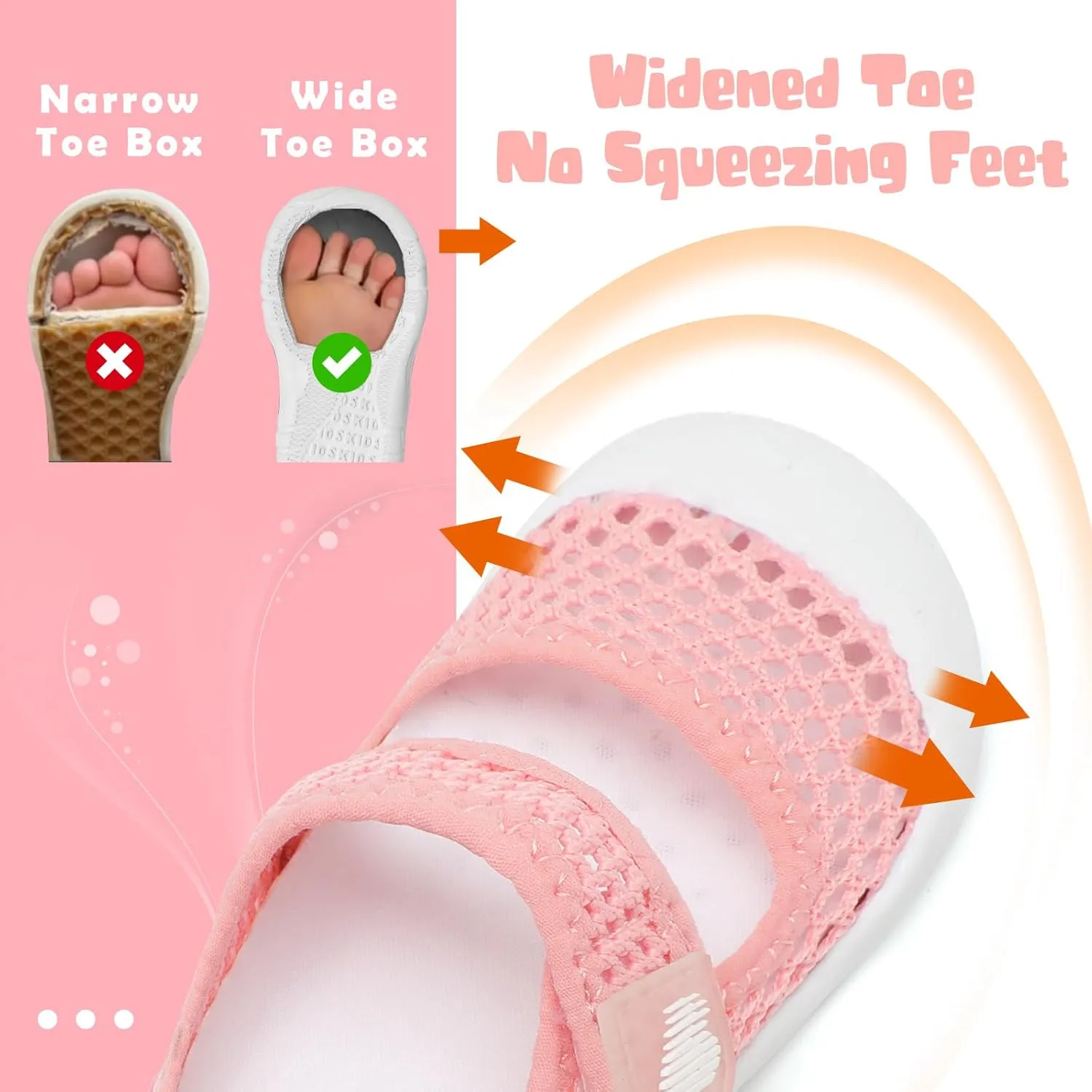 BARERUN Toddler Water Shoes Barefoot Water Shoes for Kids Baby Wide Aqua Socks with Arch Support Quick-Dry Breathable Boys Girls Sandals Walking Shoes for Beach Swim Pool Shoes