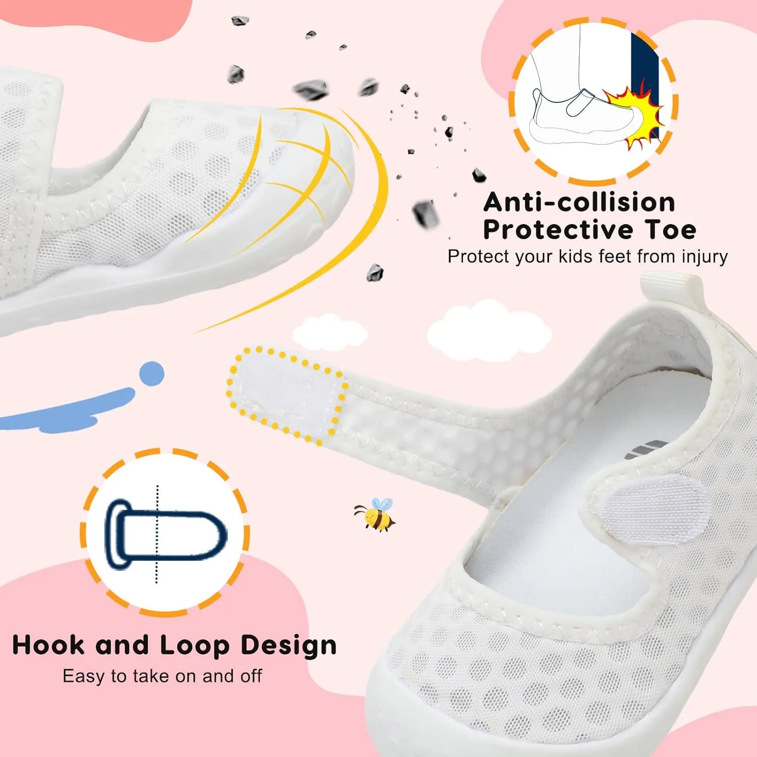 BARERUN Toddler Water Shoes Barefoot Water Shoes for Kids Baby Wide Aqua Socks with Arch Support Quick-Dry Breathable Boys Girls Sandals Walking Shoes for Beach Swim Pool Shoes