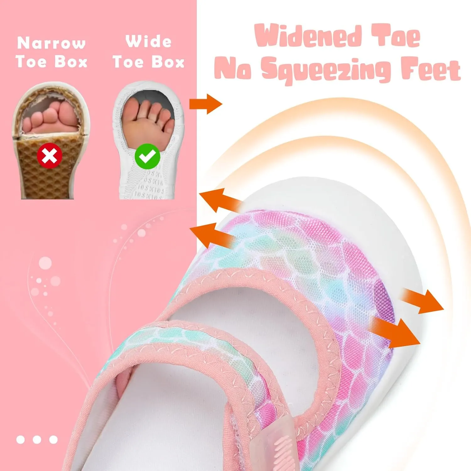 BARERUN Toddler Water Shoes Barefoot Water Shoes for Kids Baby Wide Aqua Socks with Arch Support Quick-Dry Breathable Boys Girls Sandals Walking Shoes for Beach Swim Pool Shoes