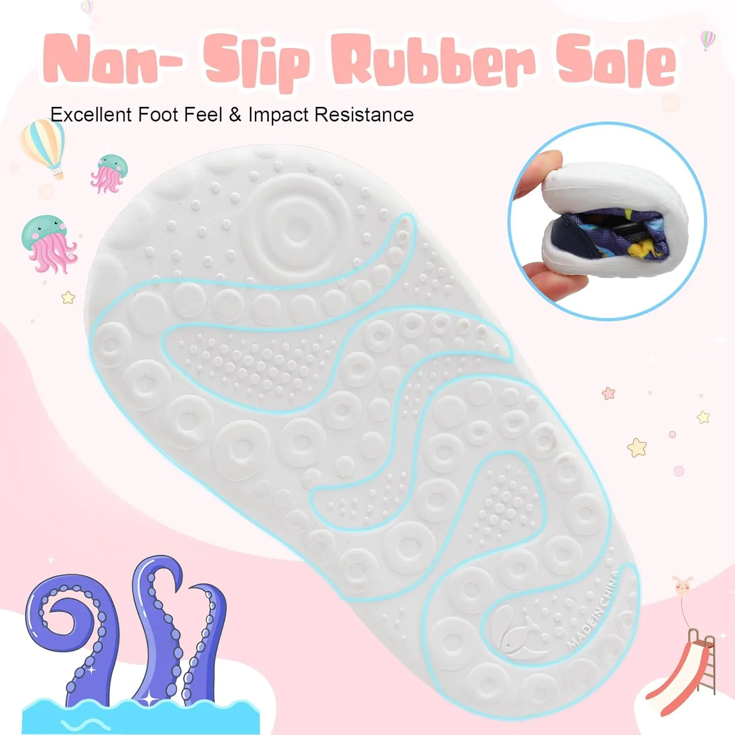 BARERUN Toddler Water Shoes Barefoot Water Shoes for Kids Baby Wide Aqua Socks with Arch Support Quick-Dry Breathable Boys Girls Sandals Walking Shoes for Beach Swim Pool Shoes