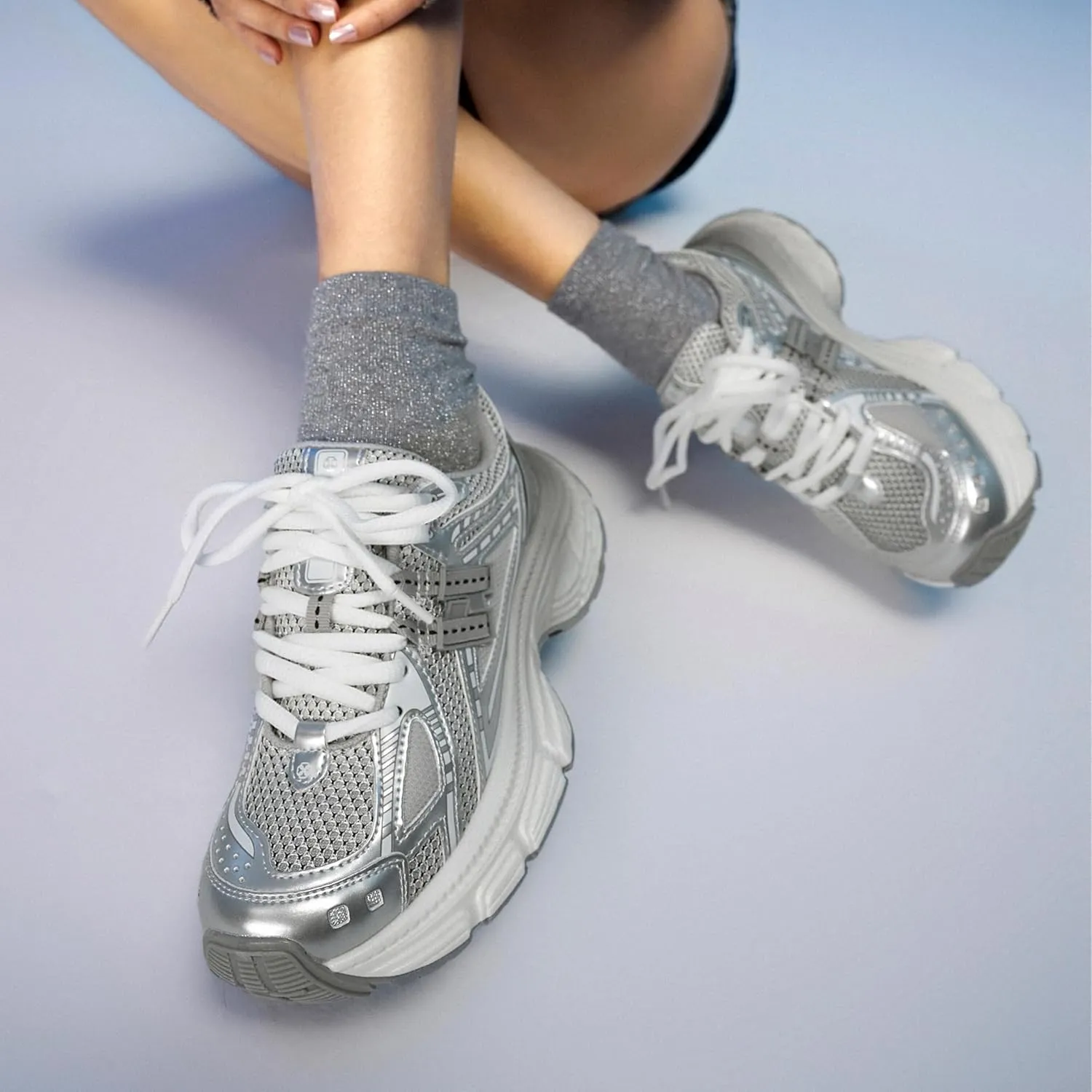 BEAU TODAY Chunky Sneakers for Women, Womens Fashion Sneakers, Lightweight Leather Sneakers for Women, Comfortable Casual Lace-Up Breathable Dad Shoes