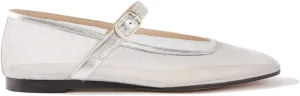 Beauty Cry Mary Janes Ballet Flats for Women Mesh Clear Tulle Ballerina Flat Shoes