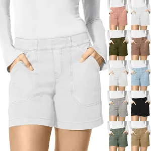 Bermuda Shorts for Women Trendy 2025 Casual Summer High Waisted Chino Shorts Straight Leg Hiking Vacation Outfits