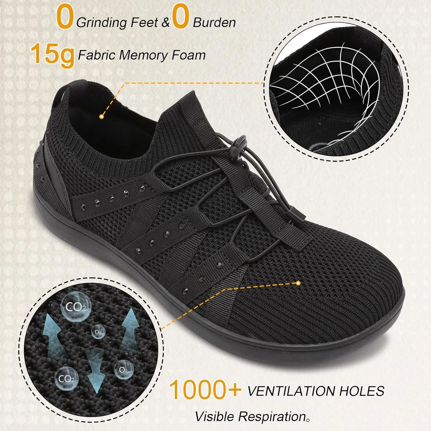 Besroad Womens Slip On Walking Shoes Wide Toe Barefoot Shoes Minimalist Zero Drop Shoes Breathable Tennis Shoes Fashion Casual Sneakers