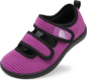 Besroad Womens Walking Shoes Wide Diabetic Shoes Adjustable Barefoot Casual Sneakers Breathable Zero Drop Arthritis Edema Sneakers Indoor Outdoor