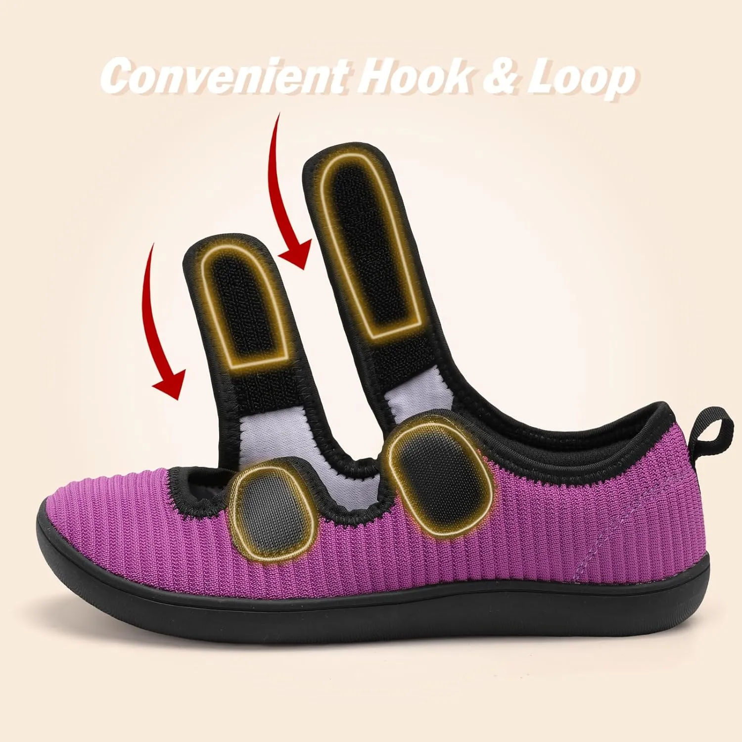 Besroad Womens Walking Shoes Wide Diabetic Shoes Adjustable Barefoot Casual Sneakers Breathable Zero Drop Arthritis Edema Sneakers Indoor Outdoor