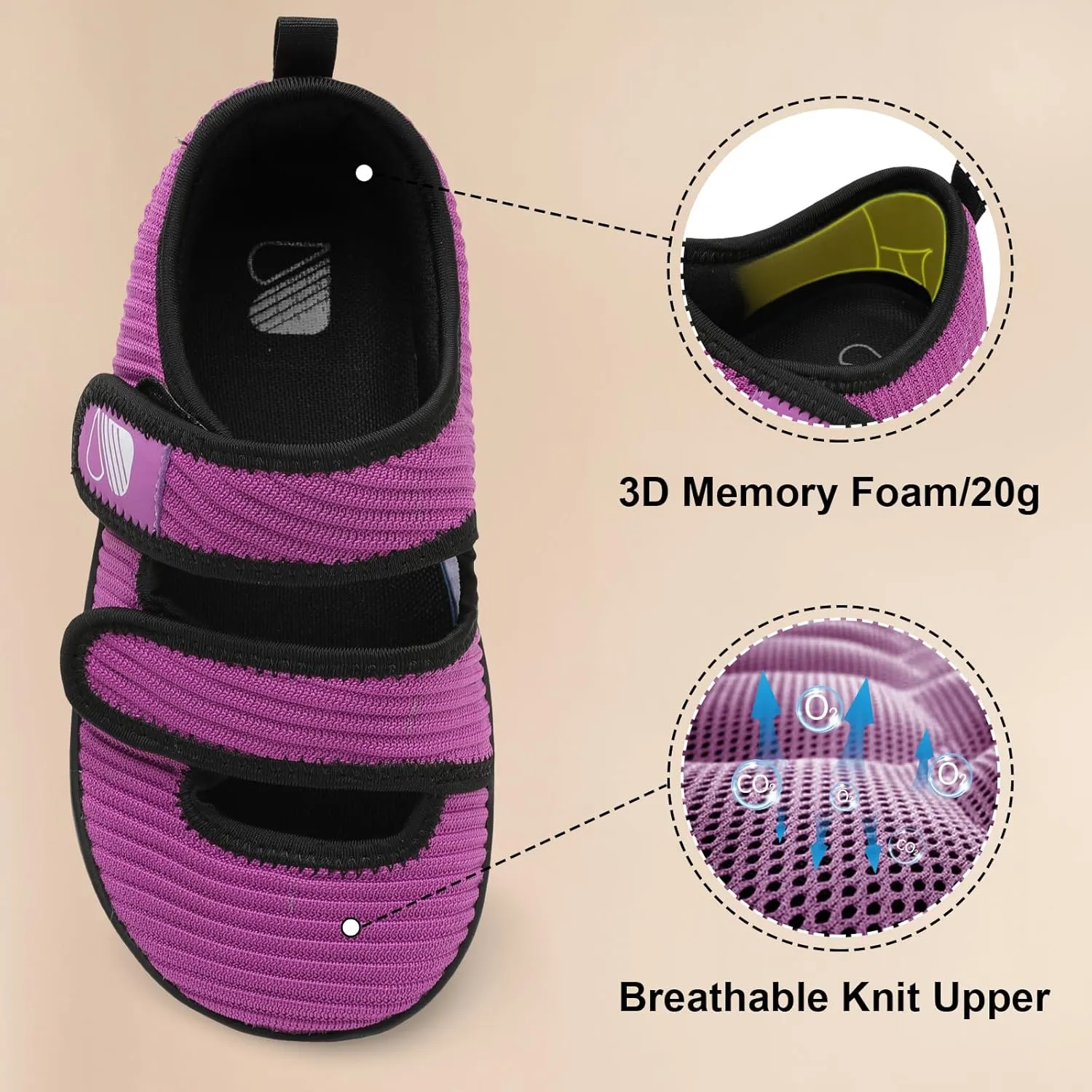 Besroad Womens Walking Shoes Wide Diabetic Shoes Adjustable Barefoot Casual Sneakers Breathable Zero Drop Arthritis Edema Sneakers Indoor Outdoor