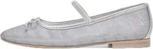 Black Mesh Flats for Women Breathable Mesh Ballet Flats with Cute Bows, Dressy Fishnet Shoes with Round Toe for Comfort and Style Size 9.5