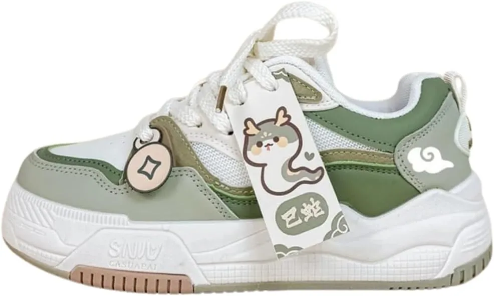 Bobo's House Women's Ultra Cute Sea Snake Chunky Sneakers Unique Aquatic Character Vegan Shoes