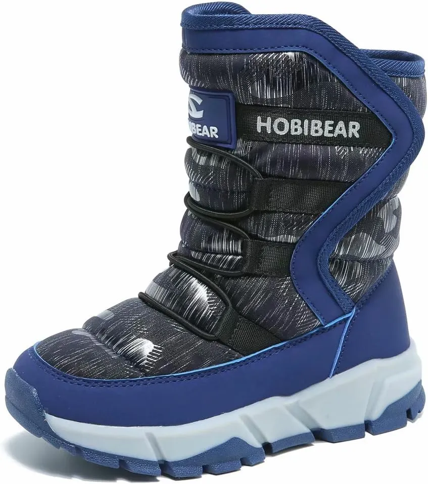 BODATU Boys Snow Boots Outdoor Waterproof Winter Kids Shoes