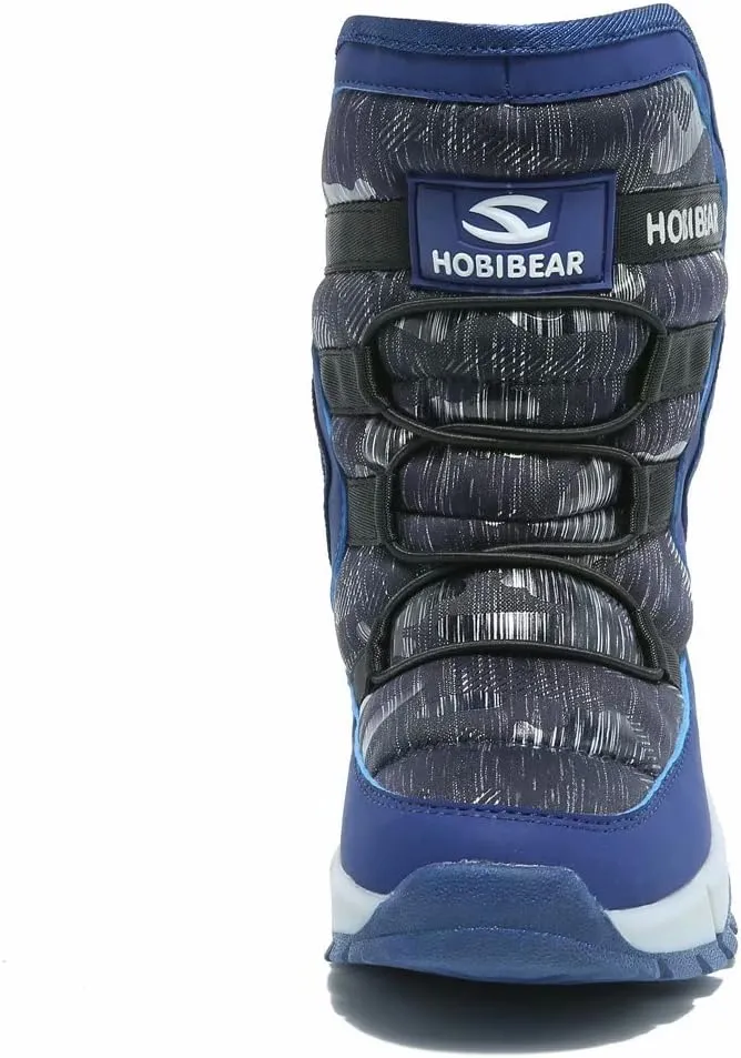 BODATU Boys Snow Boots Outdoor Waterproof Winter Kids Shoes