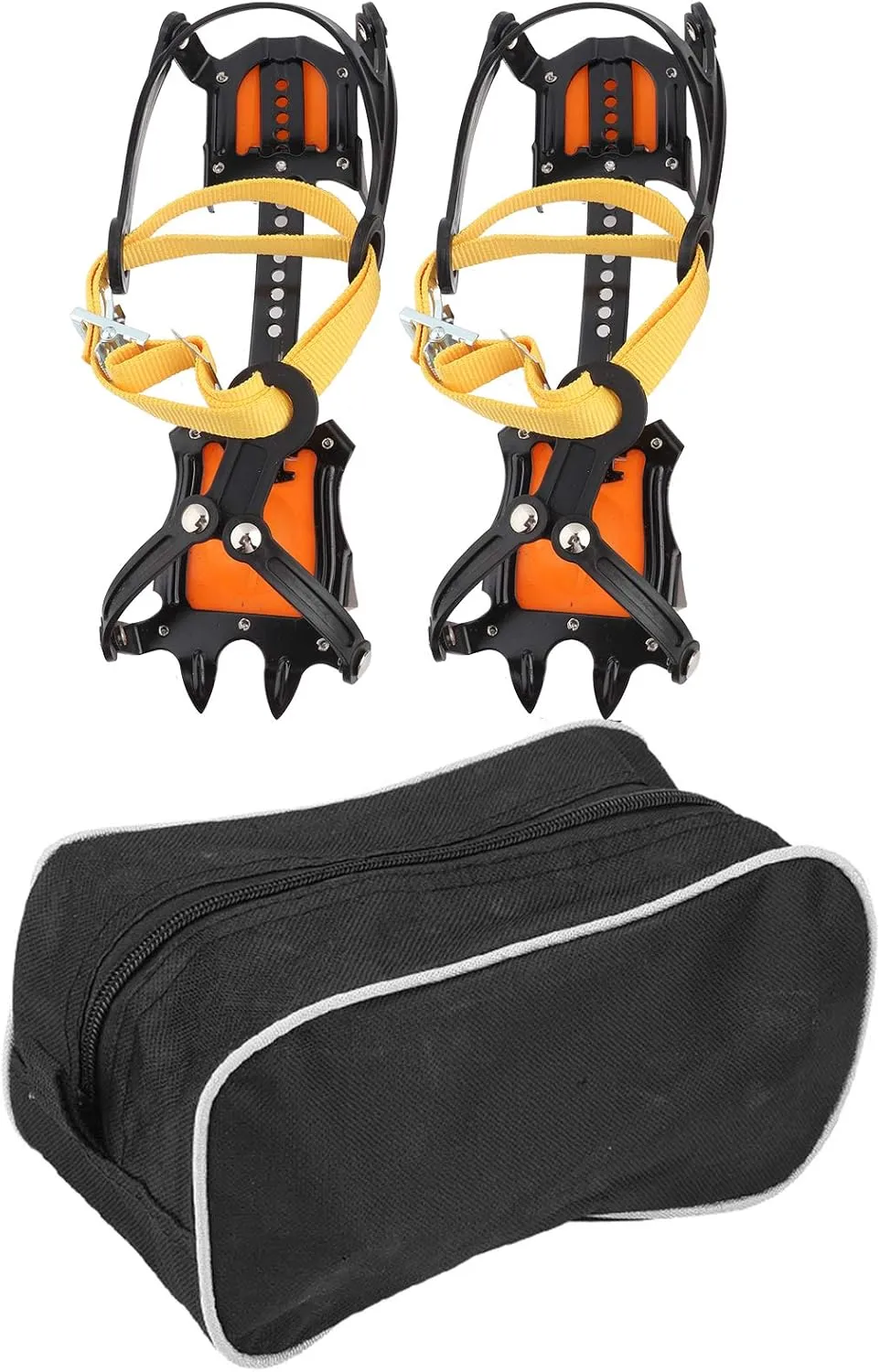 Boots Crampons Climbing Ice Tool 24×13×11 Portable Outdoor Sports 10 Serrated Snow Crampons Nonslip Ice Gripper