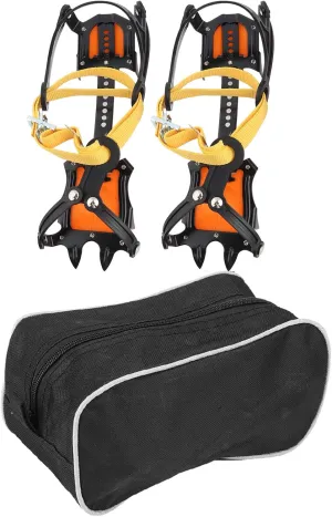 Boots Crampons Climbing Ice Tool 24×13×11 Portable Outdoor Sports 10 Serrated Snow Crampons Nonslip Ice Gripper