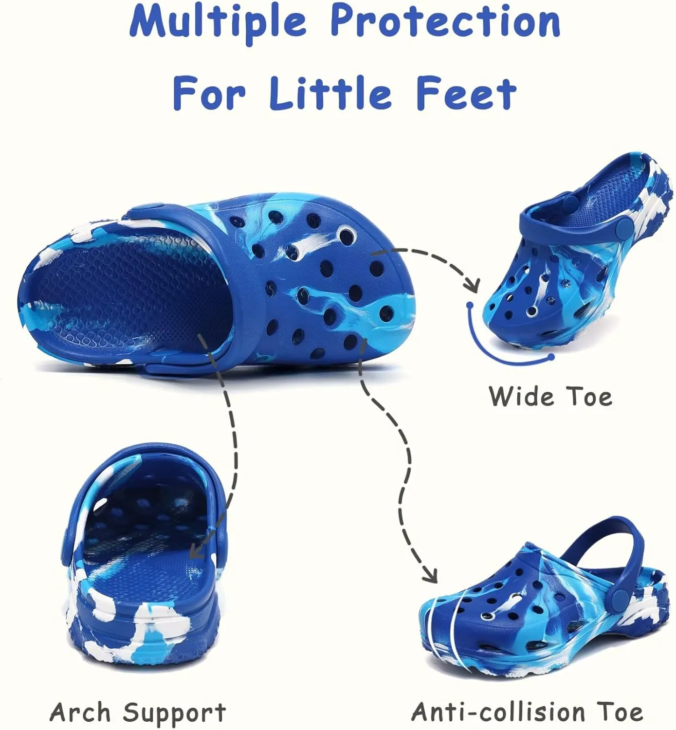Boys and Girls Graphic Clogs for Kids,Unisex Eva Mules for Big Kid,Little Kid,Boy and Girl Closed Toe Slide Sandals
