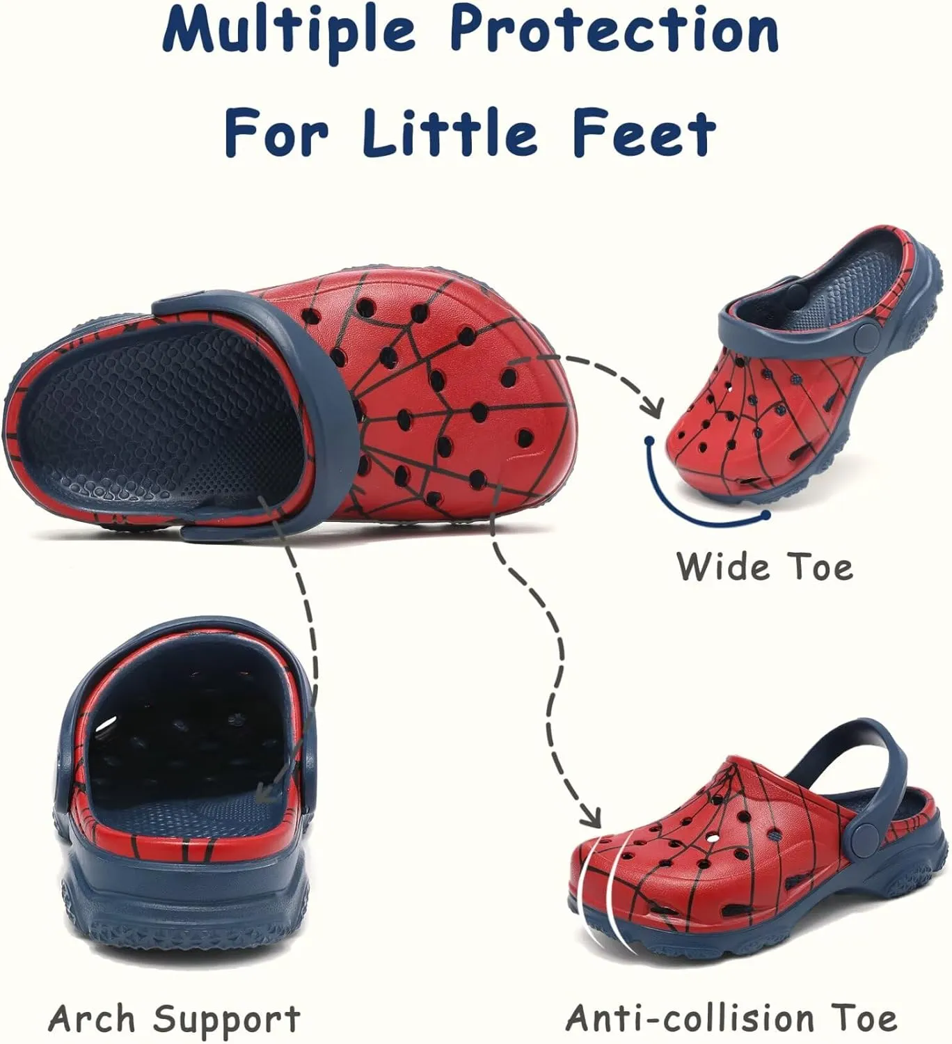 Boys and Girls Graphic Clogs for Kids,Unisex Eva Mules for Big Kid,Little Kid,Boy and Girl Closed Toe Slide Sandals