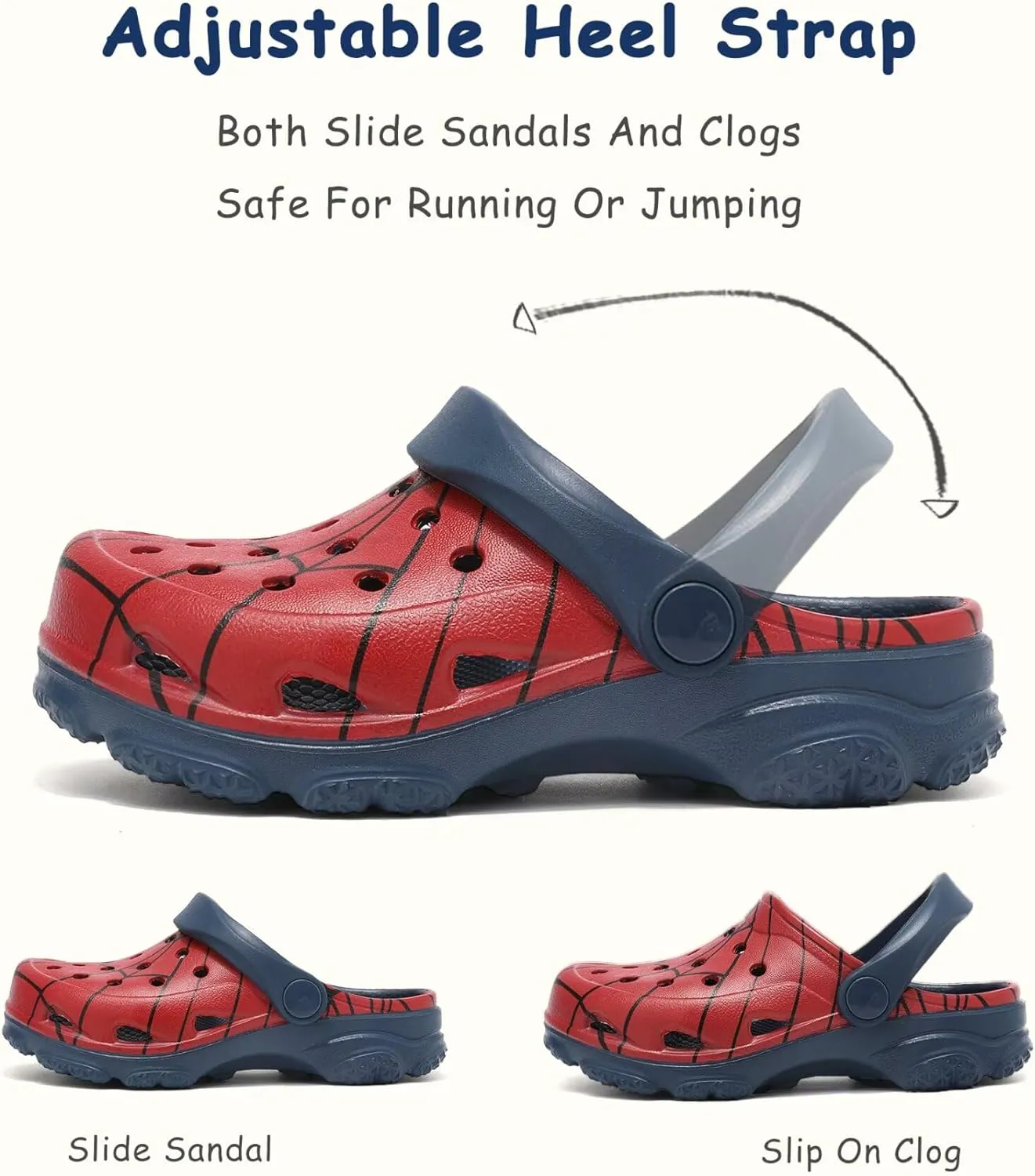 Boys and Girls Graphic Clogs for Kids,Unisex Eva Mules for Big Kid,Little Kid,Boy and Girl Closed Toe Slide Sandals